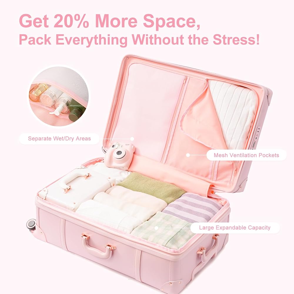 アンティーク行李 Amazon.com | NZBZ Vintage Luggage set Carry on Cute Suitcase